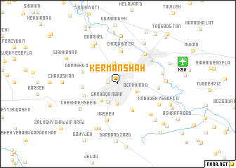 map of Kermānshāh