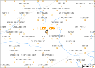 map of Kermorvan