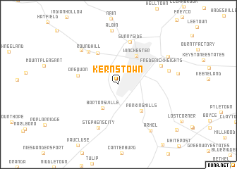 map of Kernstown