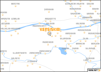 map of Keršiškiai