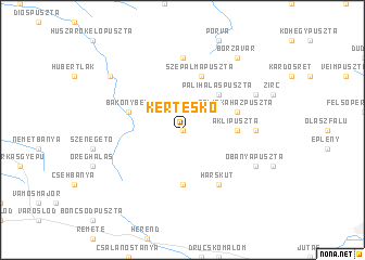map of Kerteskő