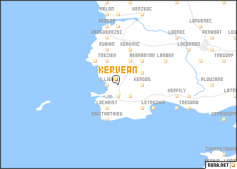 map of Kervéan