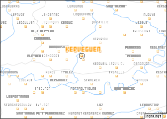 map of Kerveguen