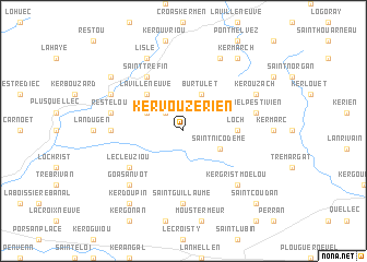 map of Kervouzerien