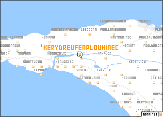 map of Kerydreuf-en-Plouhinec