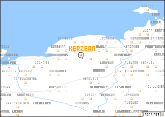 map of Kerzéan