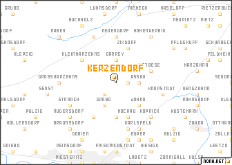 map of Kerzendorf