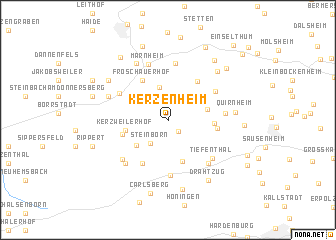 map of Kerzenheim