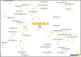 map of Kesānwāla