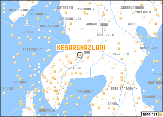 map of Kesar Ghazlāni