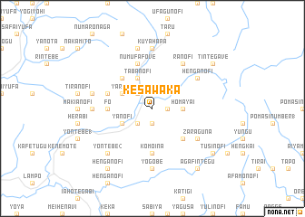 map of Kesawaka