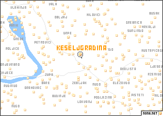 map of Kešelj Gradina