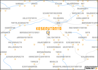 map of Keserůtanya