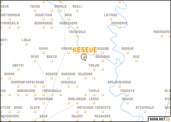 map of Késévé