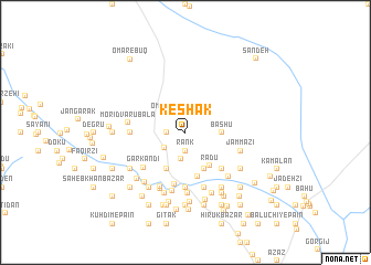 map of Keshāk