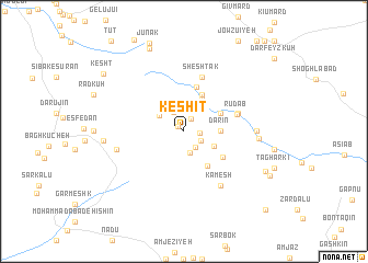 map of Keshīt