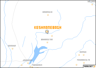 map of Keshmān-e Bāgh