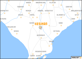 map of Kesiman