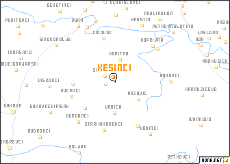 map of Kešinci