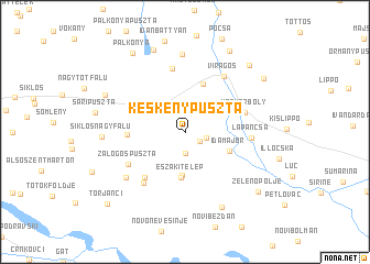 map of Keskenypuszta