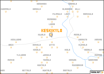 map of Keskikylä