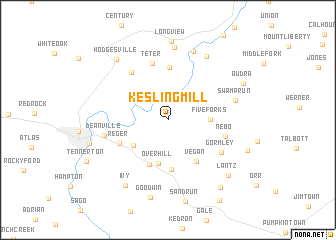 map of Kesling Mill