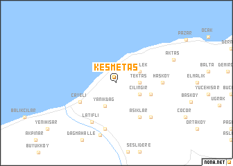 map of Kesmetaş