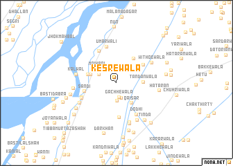 map of Kesrewāla