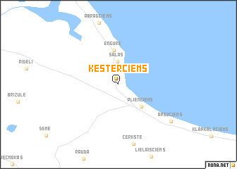 map of Ķesterciems