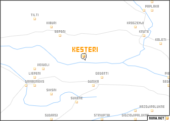 map of Ķesteri