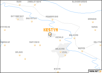 map of Kestym