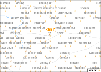 map of Kęsy