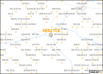 map of Kęszyce