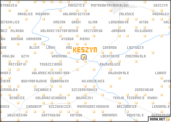 map of Kęszyn