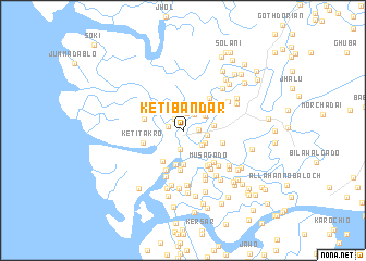 map of Keti Bandar