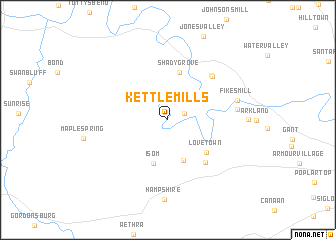 map of Kettle Mills