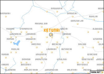 map of Ketūnai