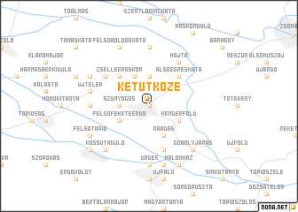 map of Két Út Köze