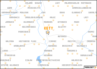 map of Kęty