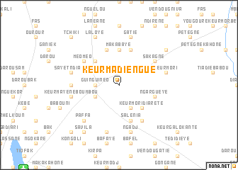 map of Keur Madièngue