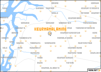 map of Keur Mama Lamine