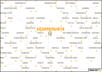 map of Keur Mendiaye