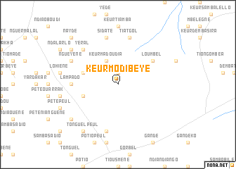 map of Keur Modibèye