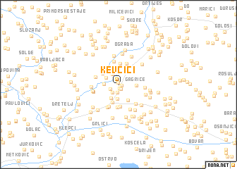 map of Kevčići