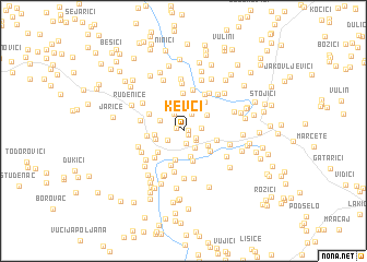 map of Kevci