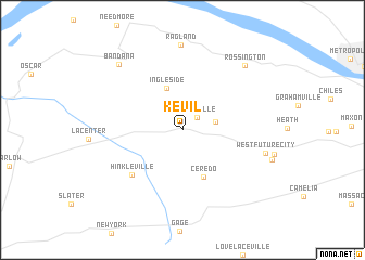 map of Kevil