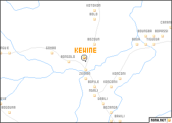 map of Kewiné