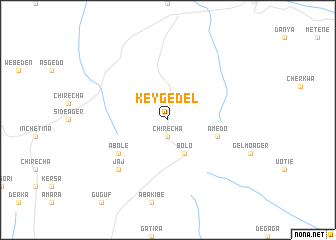 map of Kʼey Gedel