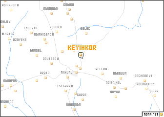 map of Kʼeyih Kor