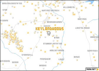 map of Keyland Woods